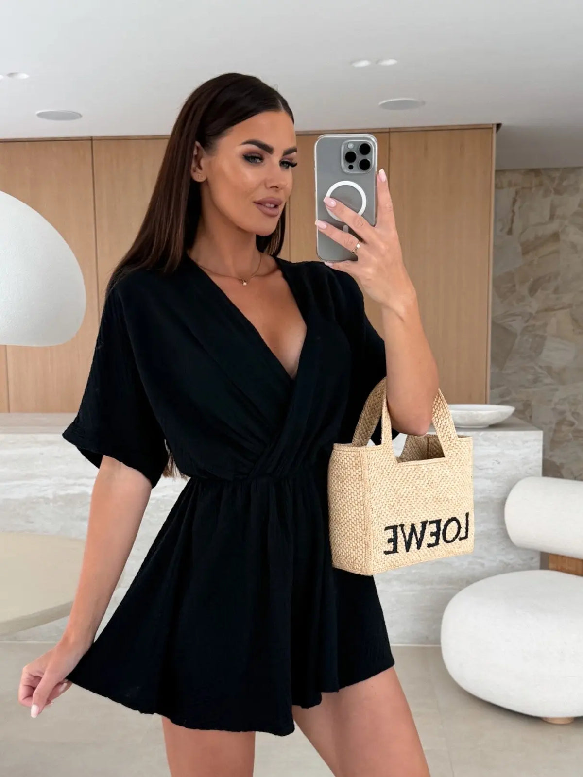 Women's Jumpsuit Summer Stretch Waist Wide-Leg Women's Jumpsuit