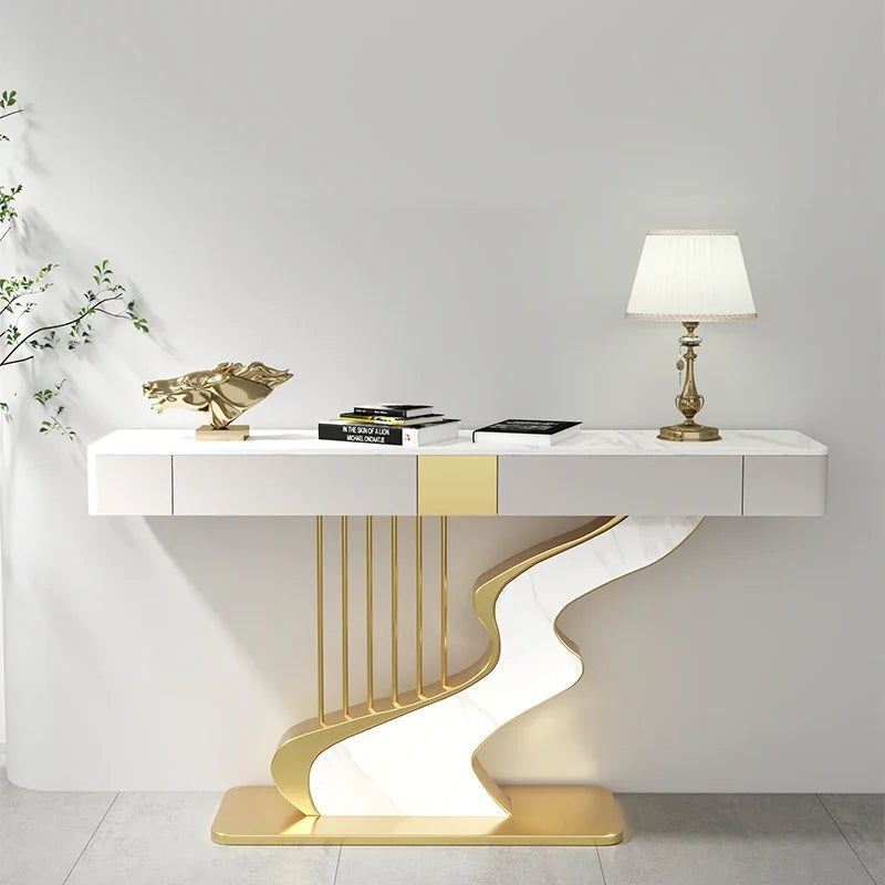 Midcentry Metal Console Table Modern Nordic Entrance Hallway Console Table Luxury Lobby Wohnzimmer Tisch Living Room Furniture