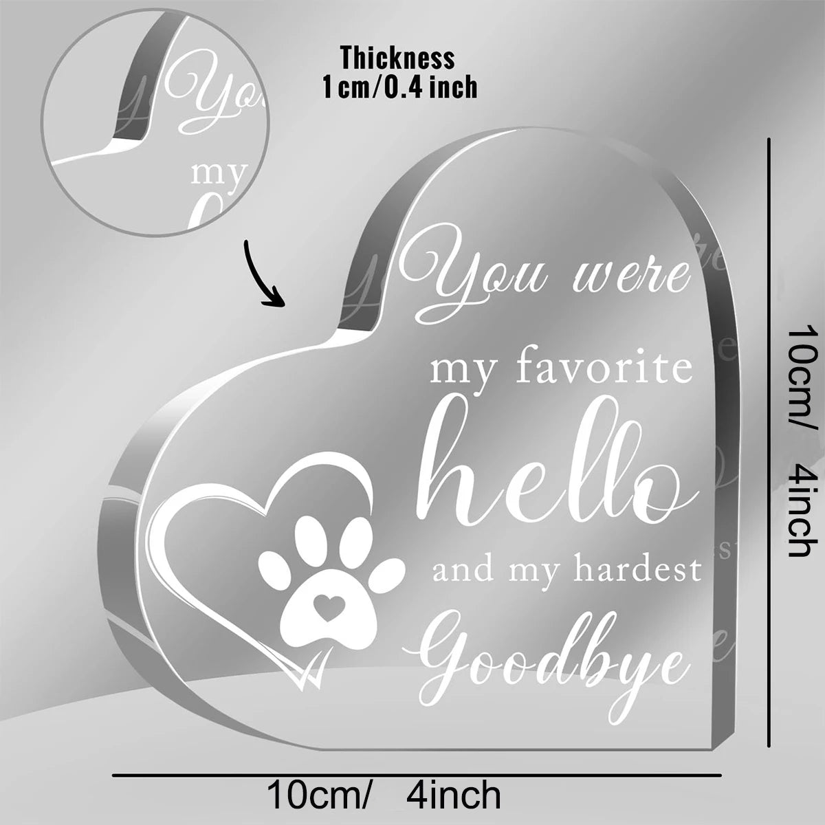 1pc Gift to commemorate the loss of a loved one Pet Memorial Gift Sympathy for the loss of a pet Decorative plaque gift