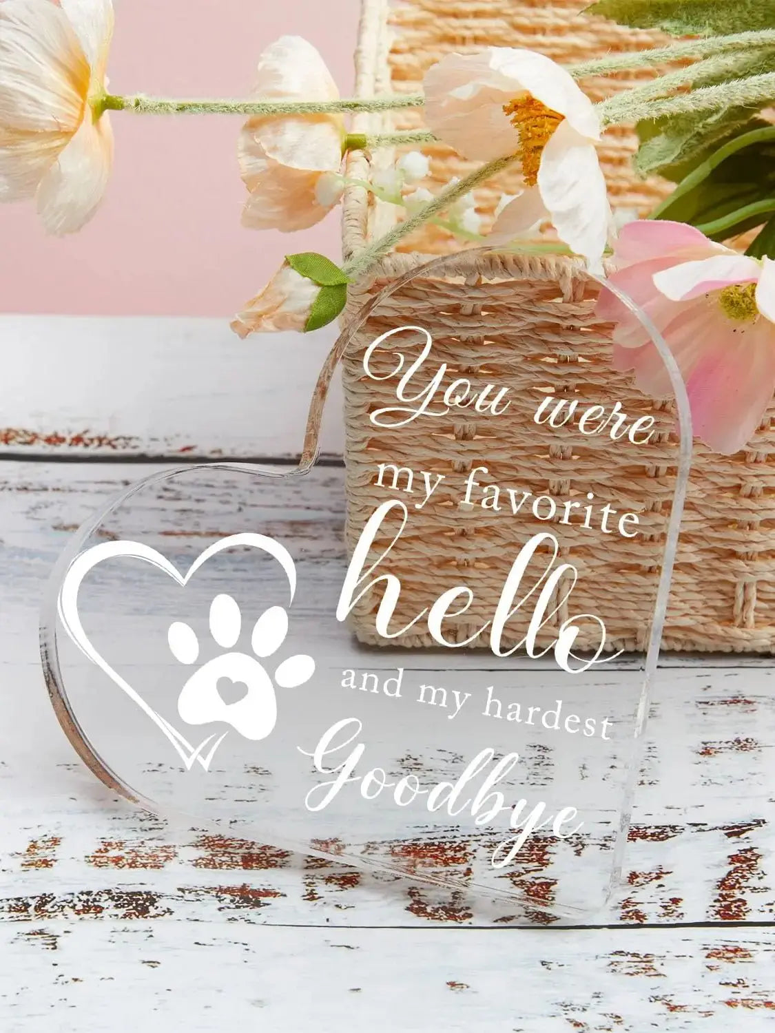 1pc Gift to commemorate the loss of a loved one Pet Memorial Gift Sympathy for the loss of a pet Decorative plaque gift