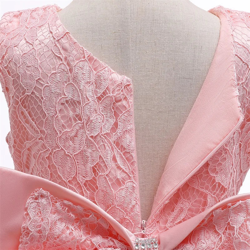 Baby Girl Dress Party Dresses for Girls 1 Year Birthday Princess Wedding Dress Lace Christening Gown Baby White Baptism Clothing