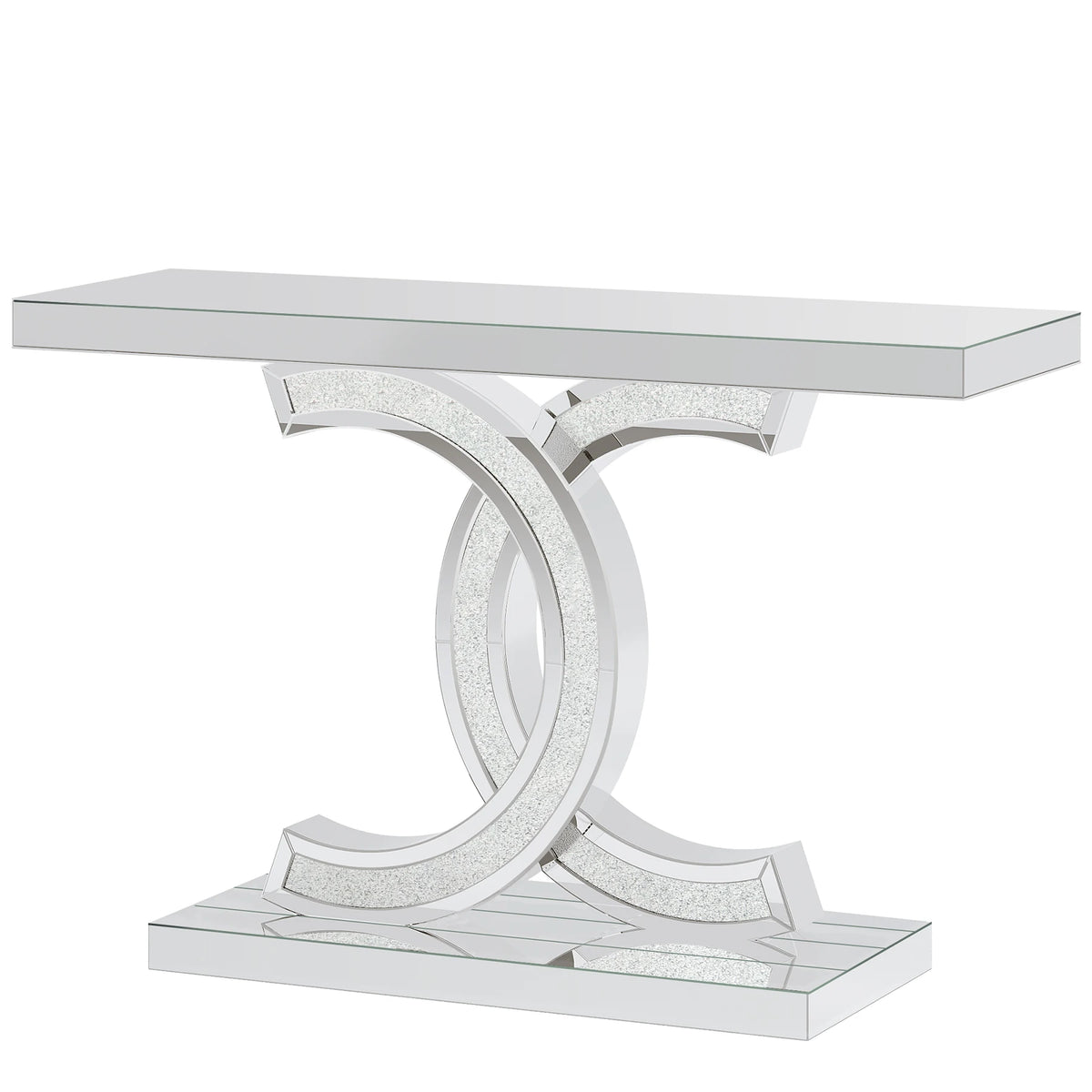 Tribesigns Gold Entryway Table, Modern 39-Inch Console Faux Marble Narrow Wood Sofa with Geometric Metal Legs