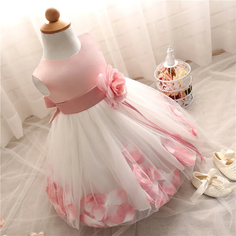 Baby Girl Dress Party Dresses for Girls 1 Year Birthday Princess Wedding Dress Lace Christening Gown Baby White Baptism Clothing