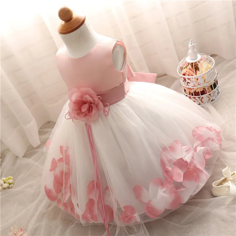 Baby Girl Dress Party Dresses for Girls 1 Year Birthday Princess Wedding Dress Lace Christening Gown Baby White Baptism Clothing