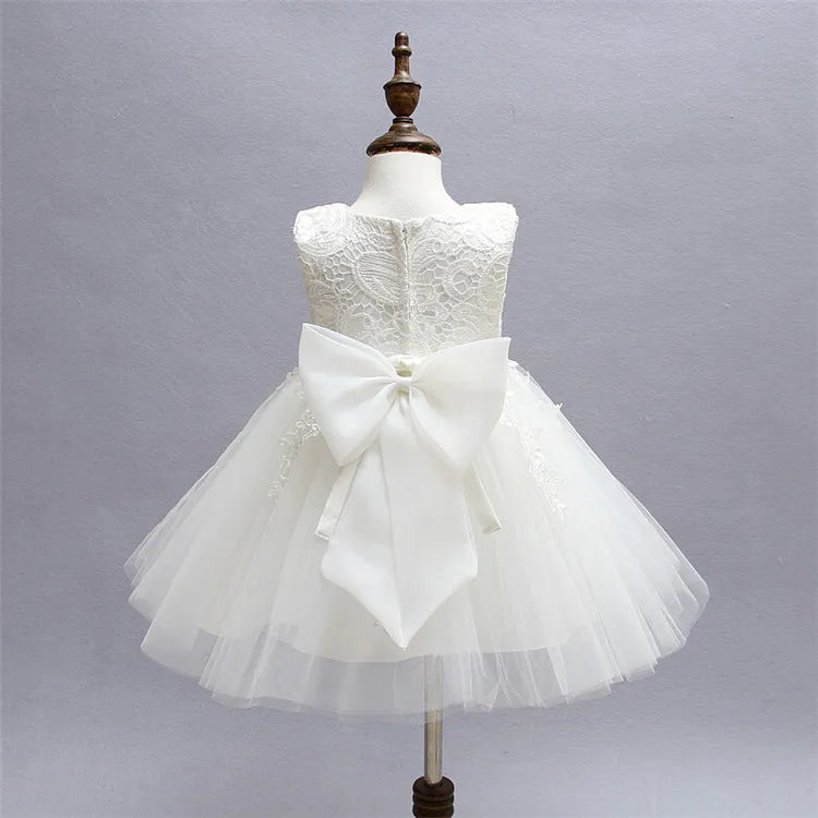 Baby Girl Dress Party Dresses for Girls 1 Year Birthday Princess Wedding Dress Lace Christening Gown Baby White Baptism Clothing