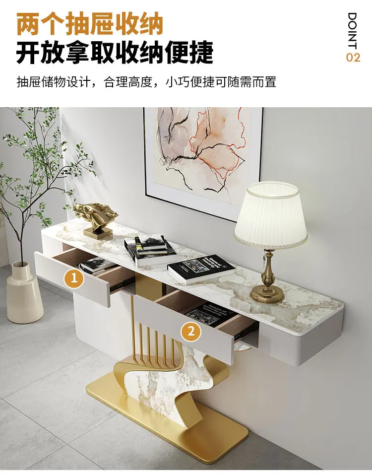 Midcentry Metal Console Table Modern Nordic Entrance Hallway Console Table Luxury Lobby Wohnzimmer Tisch Living Room Furniture