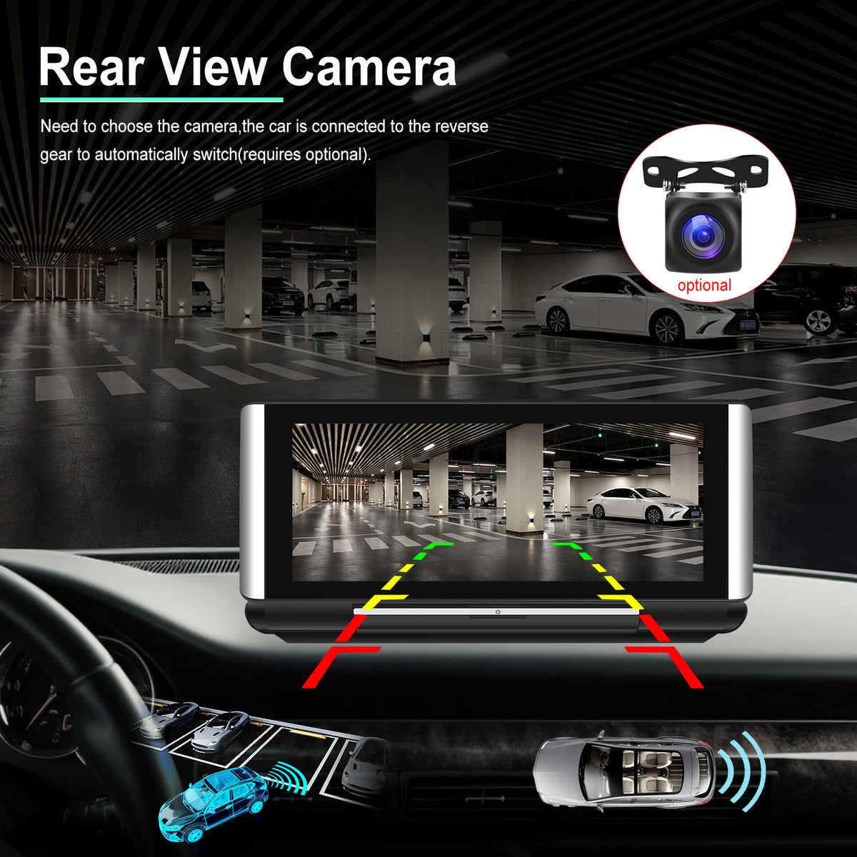 Podofo 6.86"Car Monitor Carplay Android Auto Screen Portable Smart Player Bluetooth Music Voice Control For Toyota Honda Hyundai