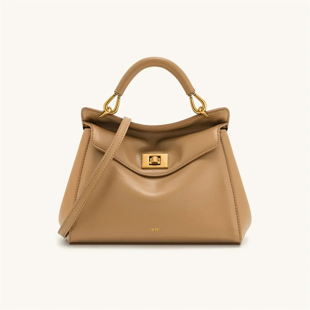 JW PEI Handbag Women's 2025 New Lucia Lock Shoulder Crossbody Bag With High-end Feel, Light Luxury And Versatile Women's Bag