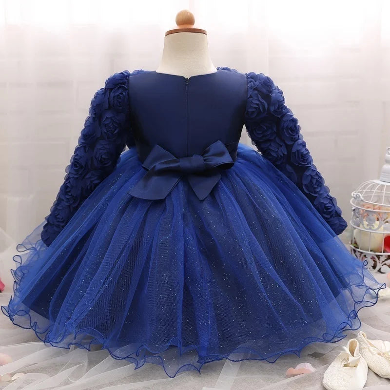 Baby Girl Dress Party Dresses for Girls 1 Year Birthday Princess Wedding Dress Lace Christening Gown Baby White Baptism Clothing
