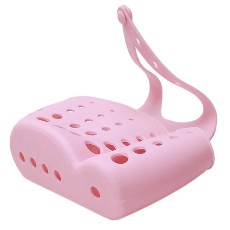 Sink Shelf Soap Sponge Holder Clip Dish Drainer Drying Rack Silicone Storage Basket Bag Bathroom Holder Kitchen Accessories Tool