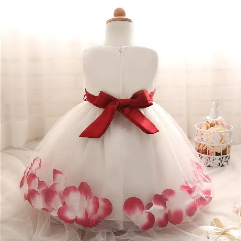 Baby Girl Dress Party Dresses for Girls 1 Year Birthday Princess Wedding Dress Lace Christening Gown Baby White Baptism Clothing