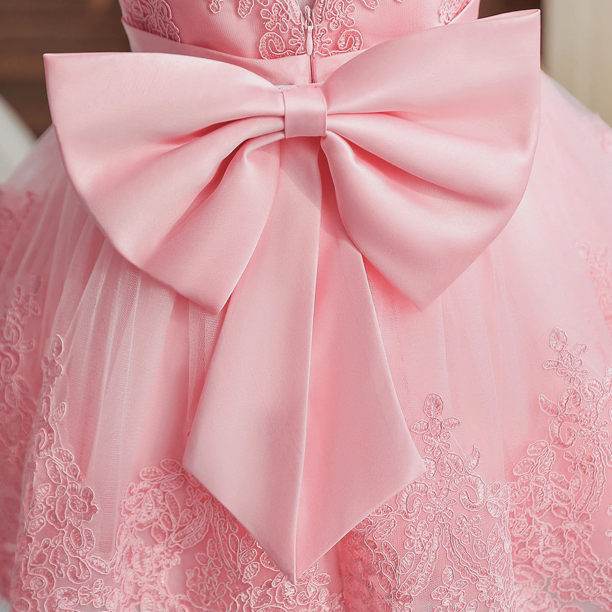 Embroidery Elegant Princess Dress for Girls Luxury Golden Lace Vintage Children Festival Party Gown Baby Formal Weddings Dresses