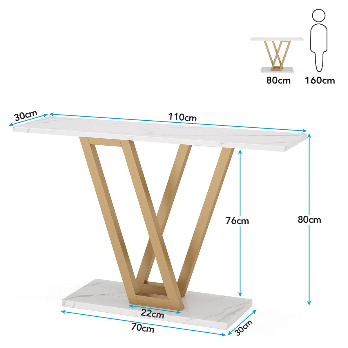 Tribesigns 43 Inch Console Table Industrial Entryway Hallway Table  Living Room Furniture