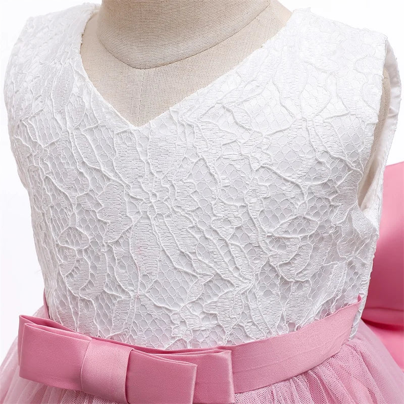 Baby Girl Dress Party Dresses for Girls 1 Year Birthday Princess Wedding Dress Lace Christening Gown Baby White Baptism Clothing