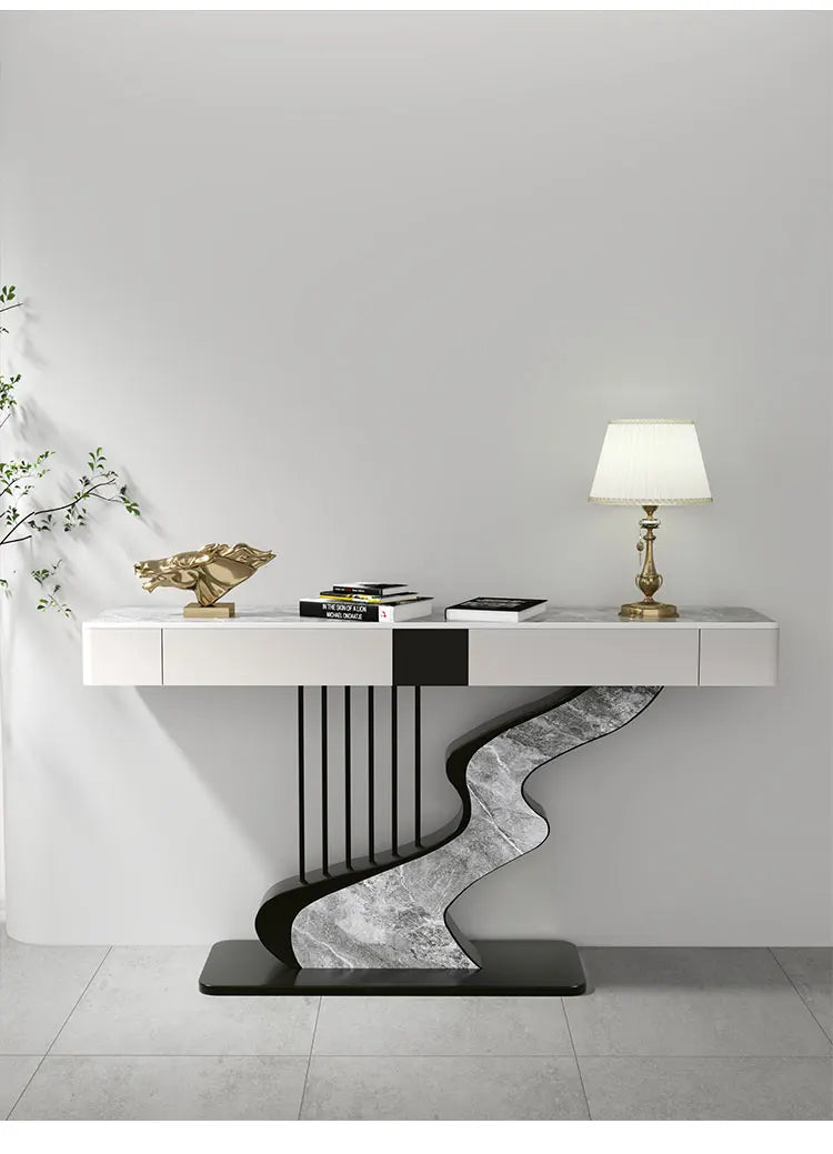 Midcentry Metal Console Table Modern Nordic Entrance Hallway Console Table Luxury Lobby Wohnzimmer Tisch Living Room Furniture