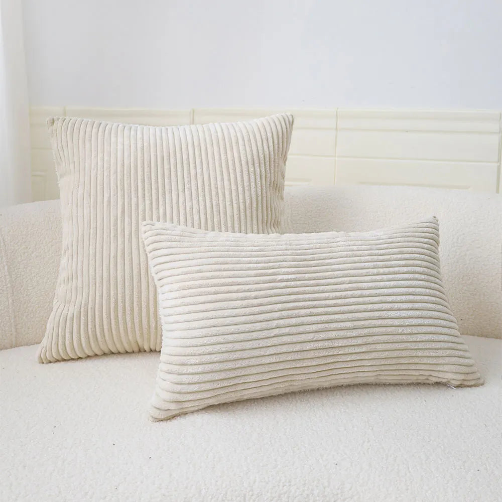Ultra Soft Teddy Velvet Spliced Corduroy Cushion Cover Living Room Sofa Pillow Cover 30*50 Pillowcase Home Decor Funda Cojin