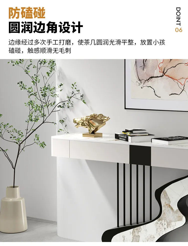 Midcentry Metal Console Table Modern Nordic Entrance Hallway Console Table Luxury Lobby Wohnzimmer Tisch Living Room Furniture