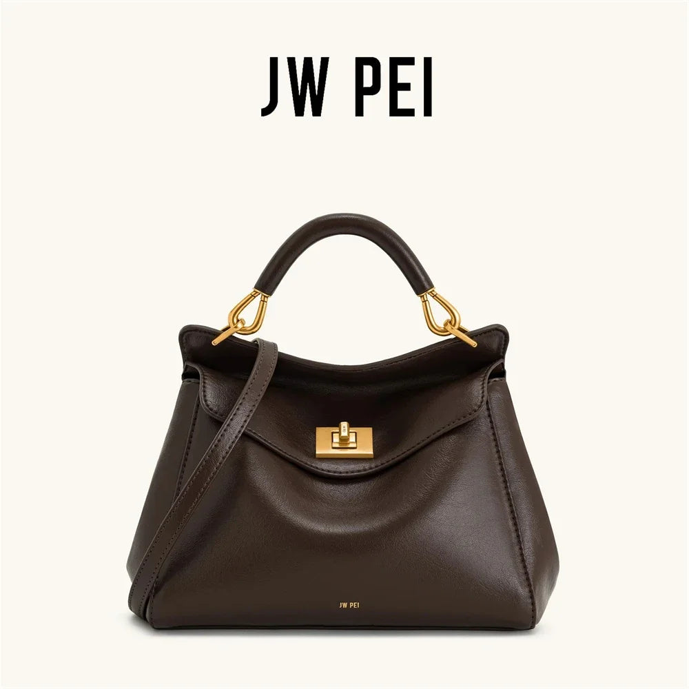 JW PEI Handbag Women's 2025 New Lucia Lock Shoulder Crossbody Bag With High-end Feel, Light Luxury And Versatile Women's Bag