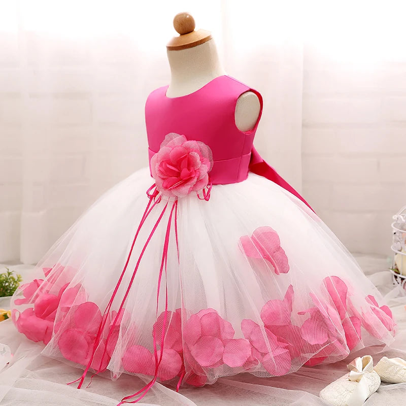 Baby Girl Dress Party Dresses for Girls 1 Year Birthday Princess Wedding Dress Lace Christening Gown Baby White Baptism Clothing