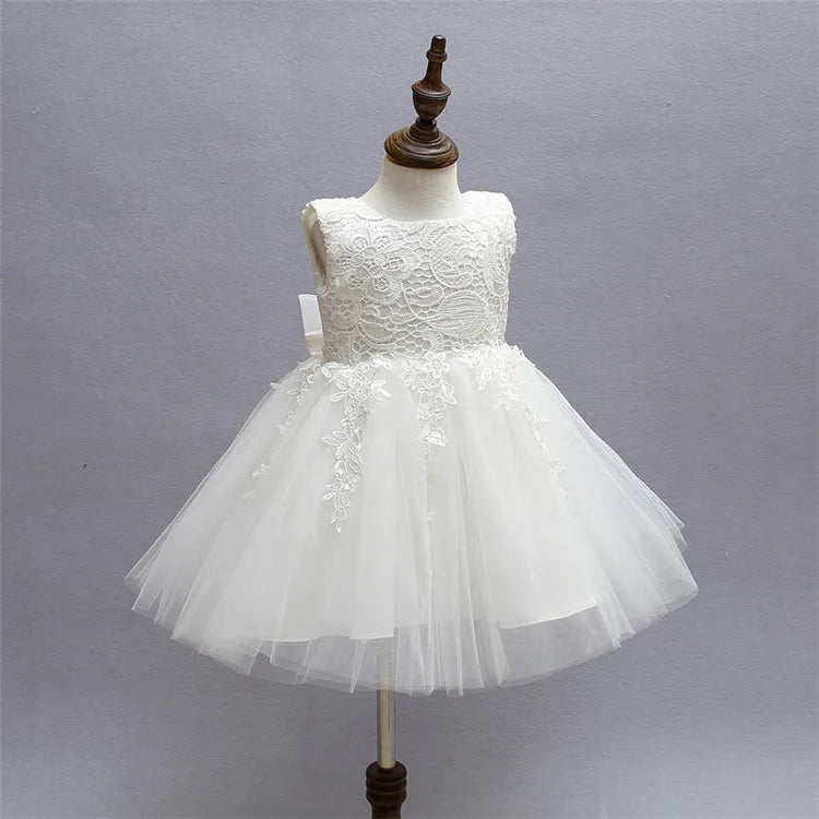 Baby Girl Dress Party Dresses for Girls 1 Year Birthday Princess Wedding Dress Lace Christening Gown Baby White Baptism Clothing
