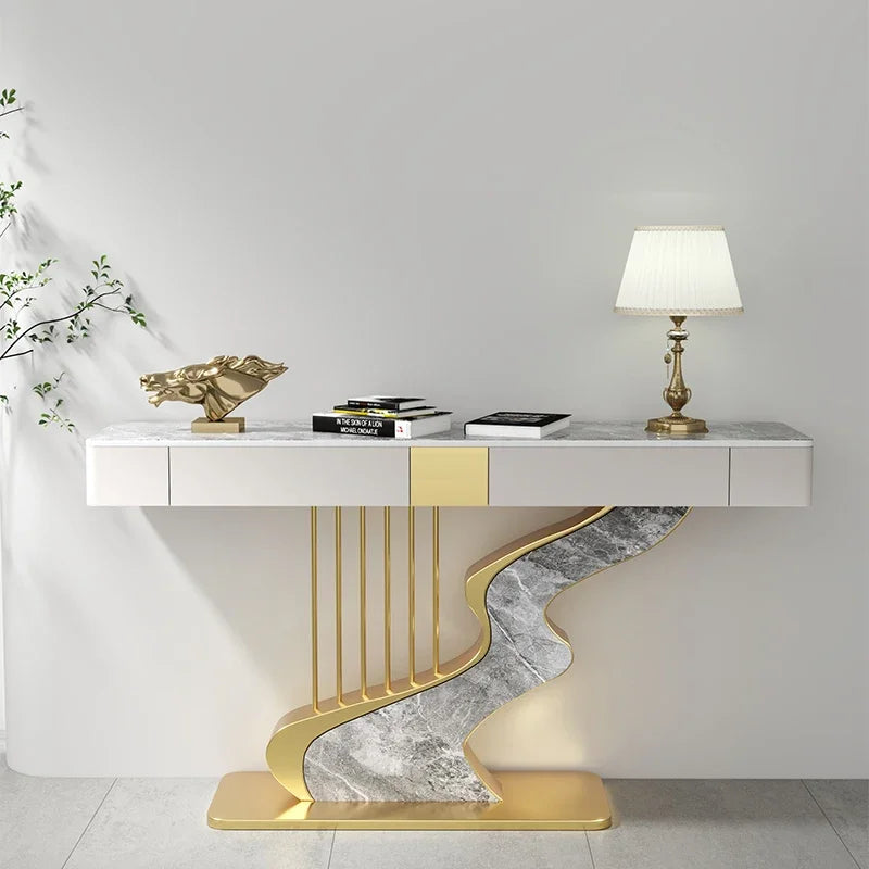 Midcentry Metal Console Table Modern Nordic Entrance Hallway Console Table Luxury Lobby Wohnzimmer Tisch Living Room Furniture