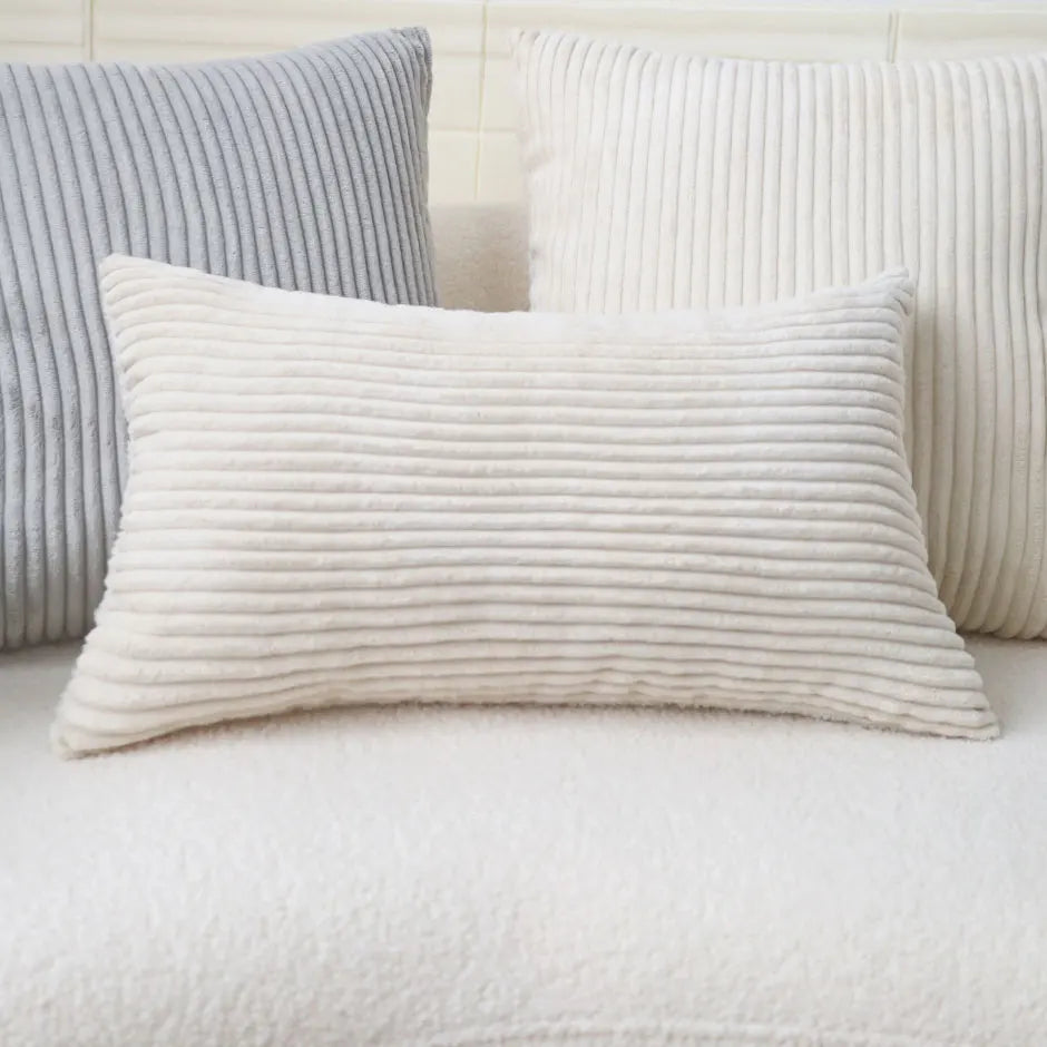 Ultra Soft Teddy Velvet Spliced Corduroy Cushion Cover Living Room Sofa Pillow Cover 30*50 Pillowcase Home Decor Funda Cojin