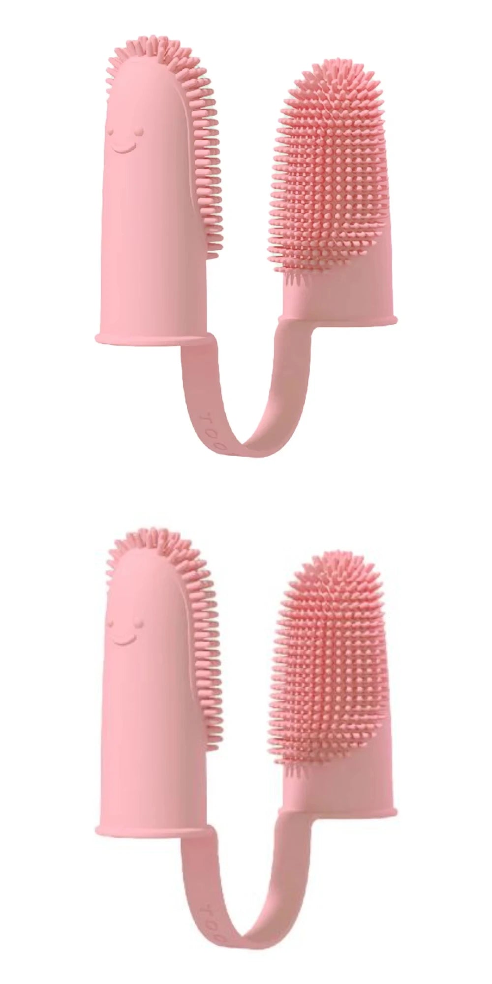 2pcs Dog Super Soft Double Finger Toothbrush Pet Teeth Clean Breath Care TPR Tooth Brush Clean Tool Dog Toothbrush Accessories