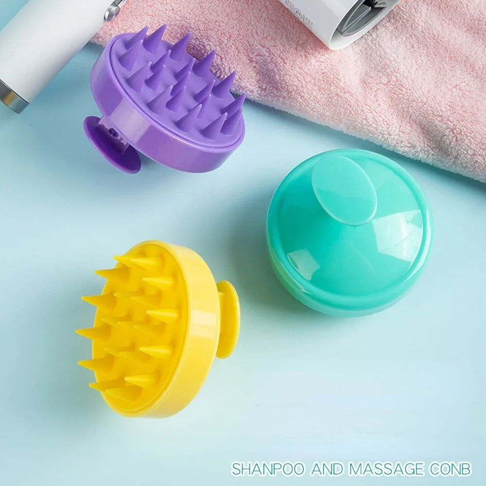 Silicone Shampoo Brush Head Scalp Massage Comb Hair Washing Comb Hair Massager Brush Bath Shower Brush Salon Hairdressing Tools