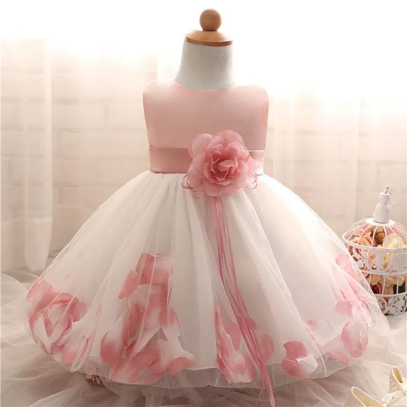 Baby Girl Dress Party Dresses for Girls 1 Year Birthday Princess Wedding Dress Lace Christening Gown Baby White Baptism Clothing