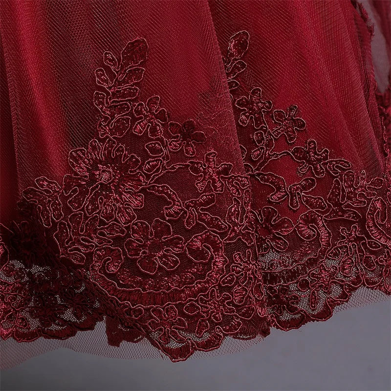 Baby Girl Dress Party Dresses for Girls 1 Year Birthday Princess Wedding Dress Lace Christening Gown Baby White Baptism Clothing