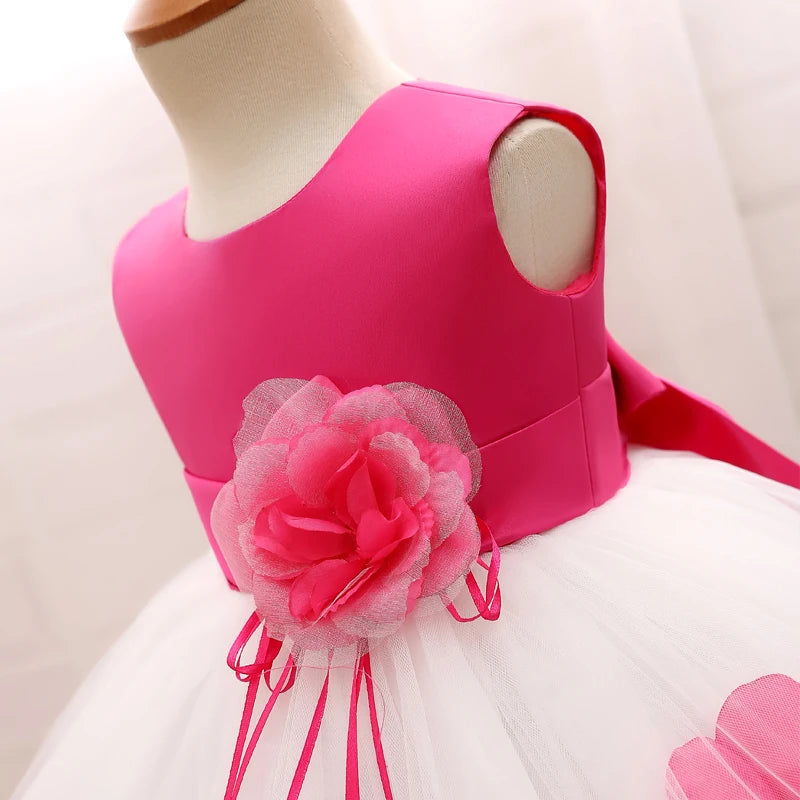 Baby Girl Dress Party Dresses for Girls 1 Year Birthday Princess Wedding Dress Lace Christening Gown Baby White Baptism Clothing