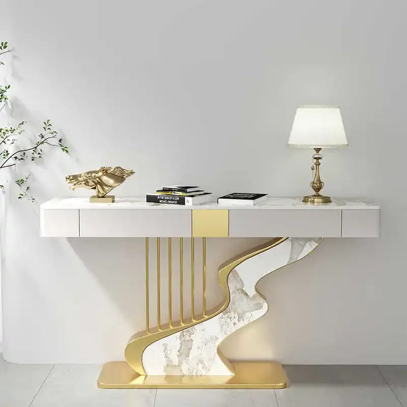 Midcentry Metal Console Table Modern Nordic Entrance Hallway Console Table Luxury Lobby Wohnzimmer Tisch Living Room Furniture