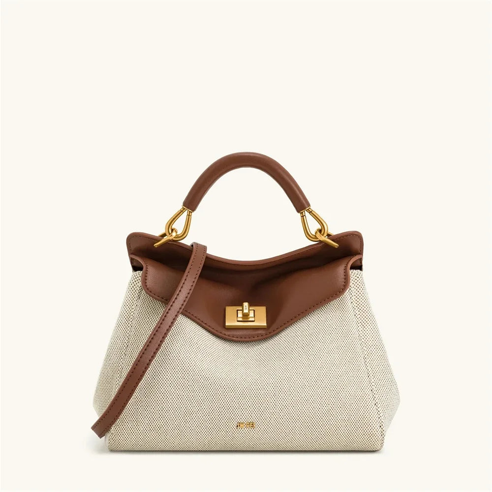 JW PEI Handbag Women's 2025 New Lucia Lock Shoulder Crossbody Bag With High-end Feel, Light Luxury And Versatile Women's Bag