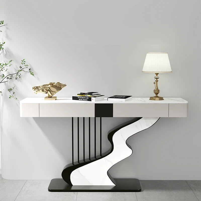 Midcentry Metal Console Table Modern Nordic Entrance Hallway Console Table Luxury Lobby Wohnzimmer Tisch Living Room Furniture