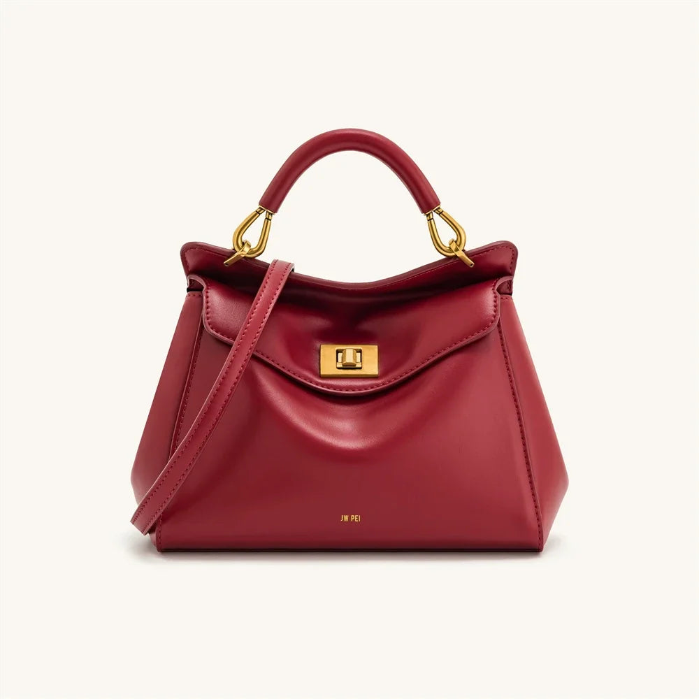 JW PEI Handbag Women's 2025 New Lucia Lock Shoulder Crossbody Bag With High-end Feel, Light Luxury And Versatile Women's Bag