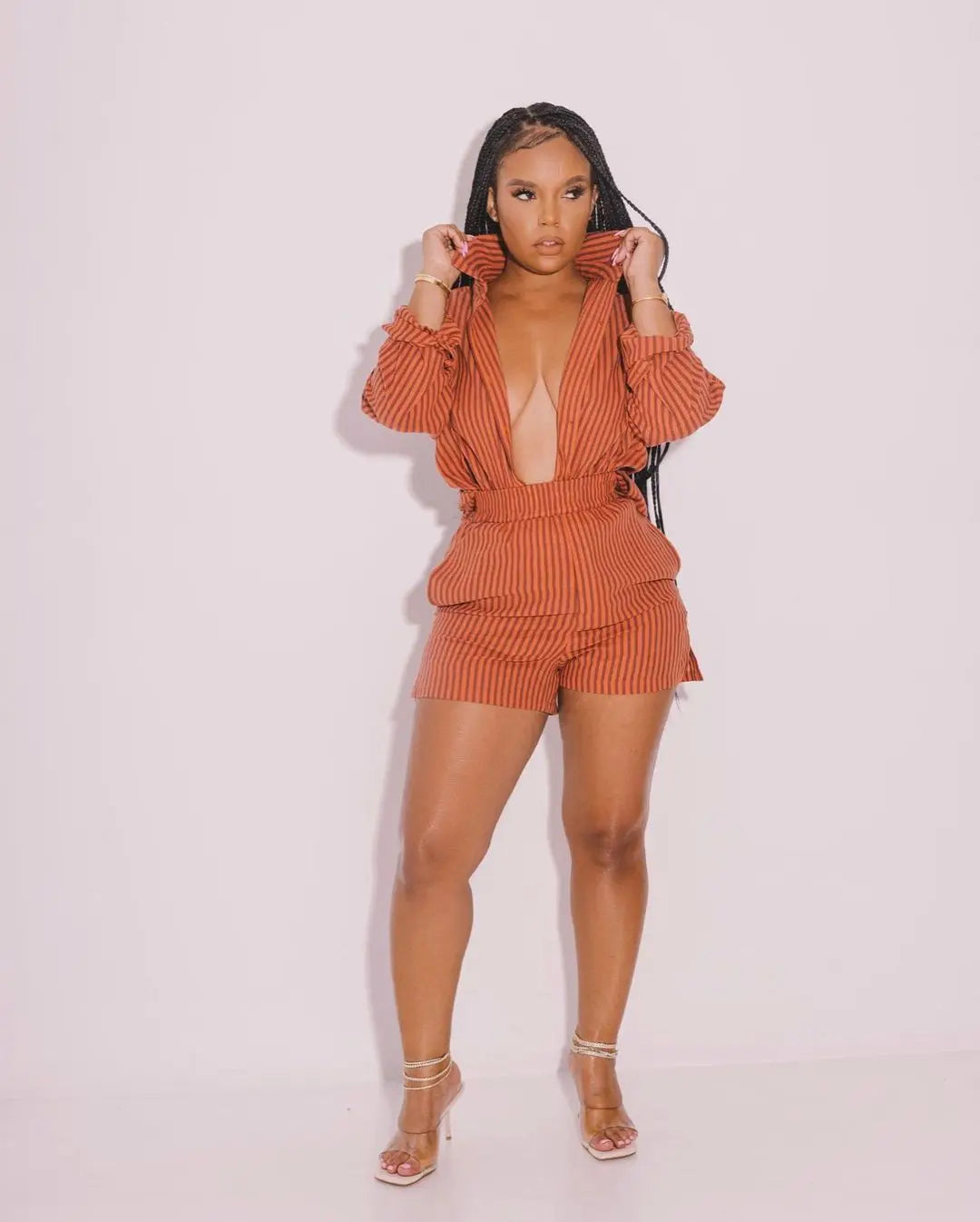 Summer Fashion Sporting Women set Striped Print Button Shirt Top Skinny Shorts Suit Two Piece Set Elegant Tracksuits