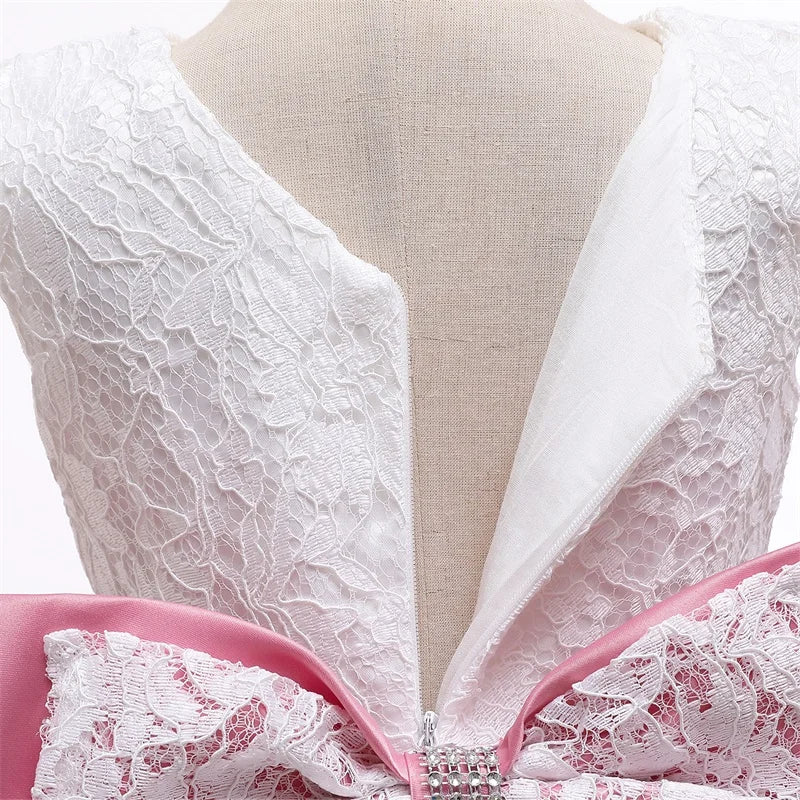 Baby Girl Dress Party Dresses for Girls 1 Year Birthday Princess Wedding Dress Lace Christening Gown Baby White Baptism Clothing