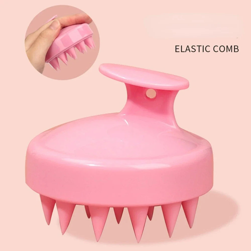 Silicone Shampoo Brush Head Scalp Massage Comb Hair Washing Comb Hair Massager Brush Bath Shower Brush Salon Hairdressing Tools