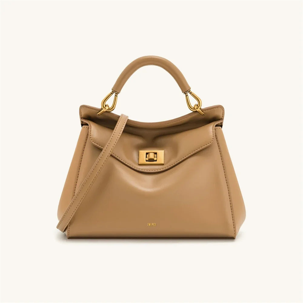 JW PEI Handbag Women's 2025 New Lucia Lock Shoulder Crossbody Bag With High-end Feel, Light Luxury And Versatile Women's Bag