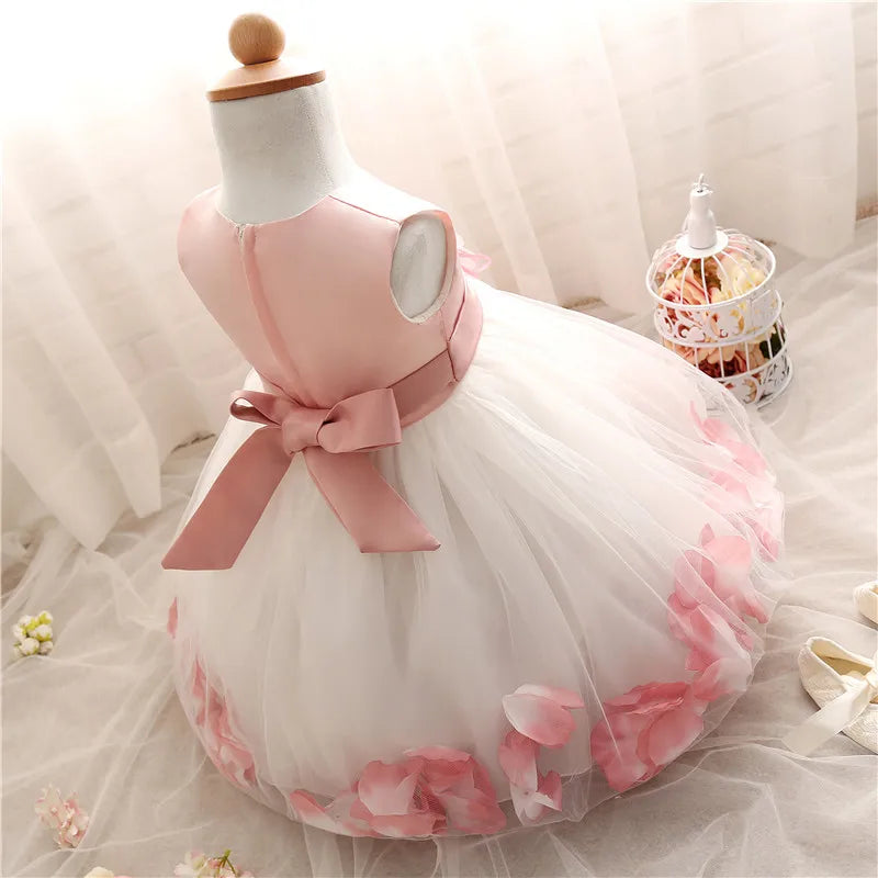 Baby Girl Dress Party Dresses for Girls 1 Year Birthday Princess Wedding Dress Lace Christening Gown Baby White Baptism Clothing