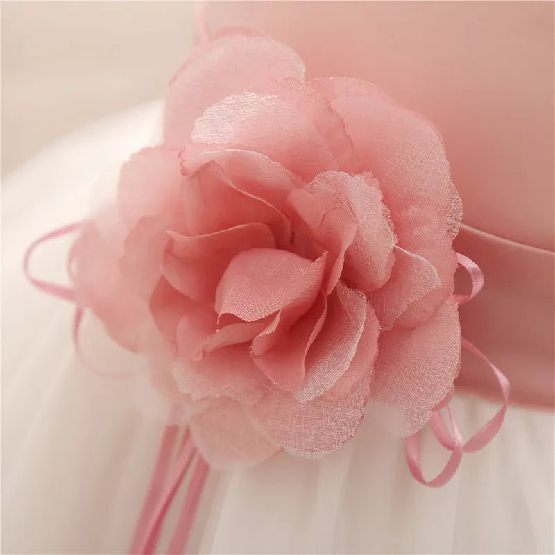 Baby Girl Dress Party Dresses for Girls 1 Year Birthday Princess Wedding Dress Lace Christening Gown Baby White Baptism Clothing