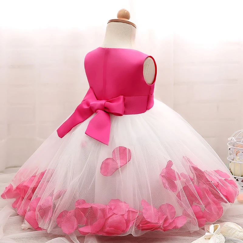 Baby Girl Dress Party Dresses for Girls 1 Year Birthday Princess Wedding Dress Lace Christening Gown Baby White Baptism Clothing