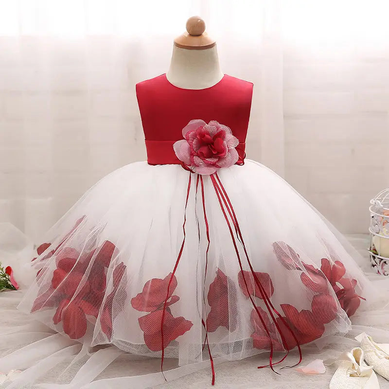 Baby Girl Dress Party Dresses for Girls 1 Year Birthday Princess Wedding Dress Lace Christening Gown Baby White Baptism Clothing