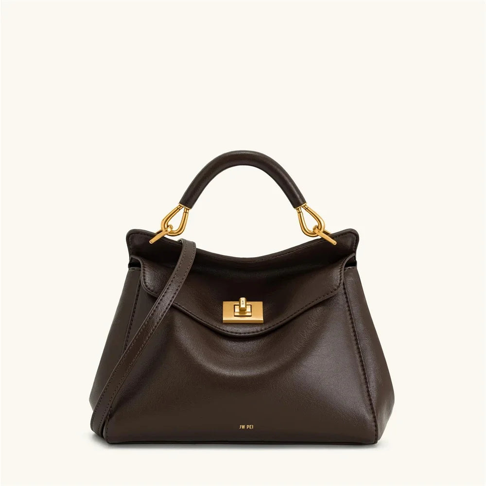 JW PEI Handbag Women's 2025 New Lucia Lock Shoulder Crossbody Bag With High-end Feel, Light Luxury And Versatile Women's Bag