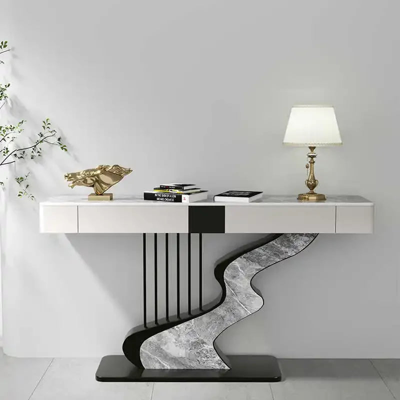 Midcentry Metal Console Table Modern Nordic Entrance Hallway Console Table Luxury Lobby Wohnzimmer Tisch Living Room Furniture