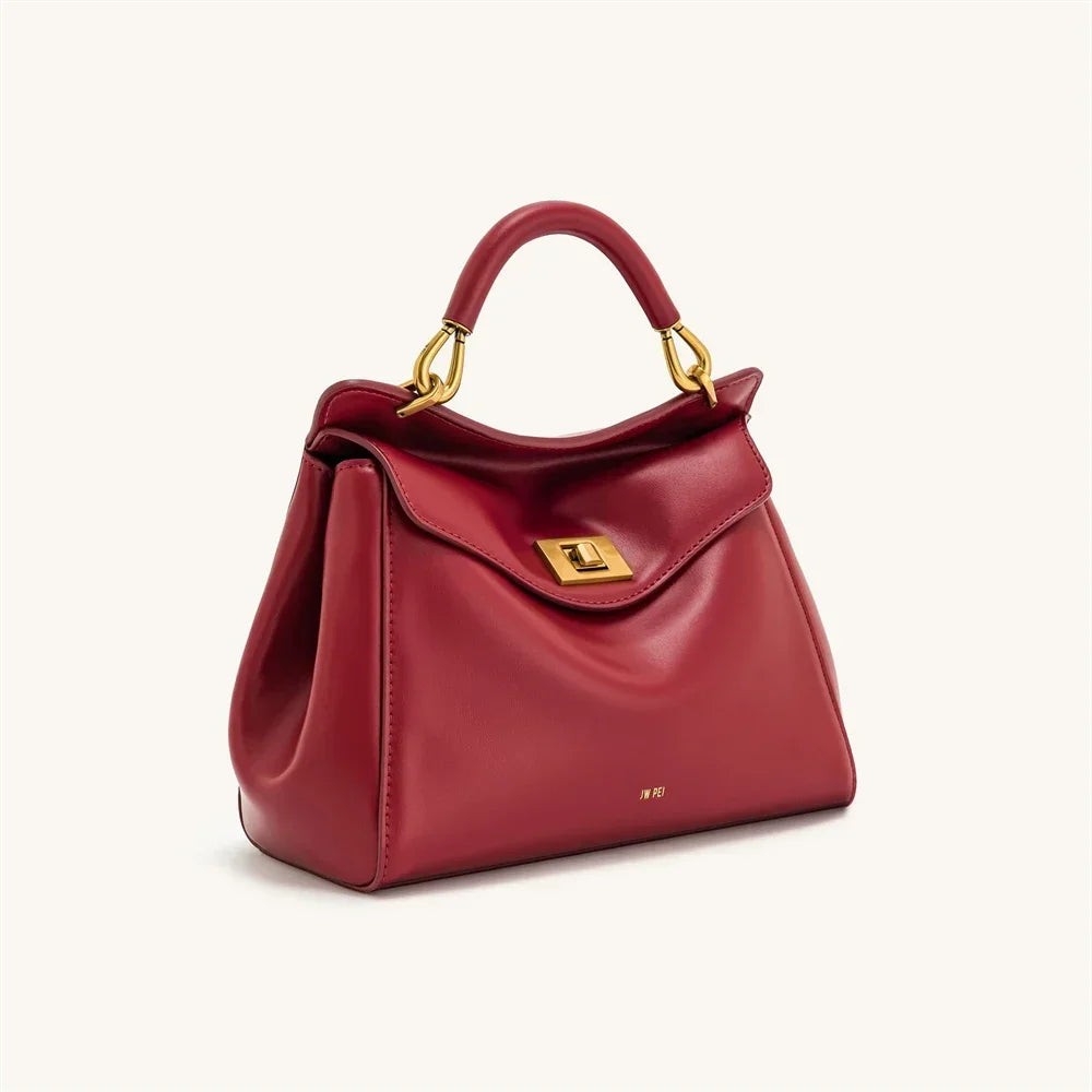 JW PEI Handbag Women's 2025 New Lucia Lock Shoulder Crossbody Bag With High-end Feel, Light Luxury And Versatile Women's Bag