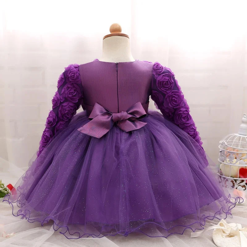 Baby Girl Dress Party Dresses for Girls 1 Year Birthday Princess Wedding Dress Lace Christening Gown Baby White Baptism Clothing