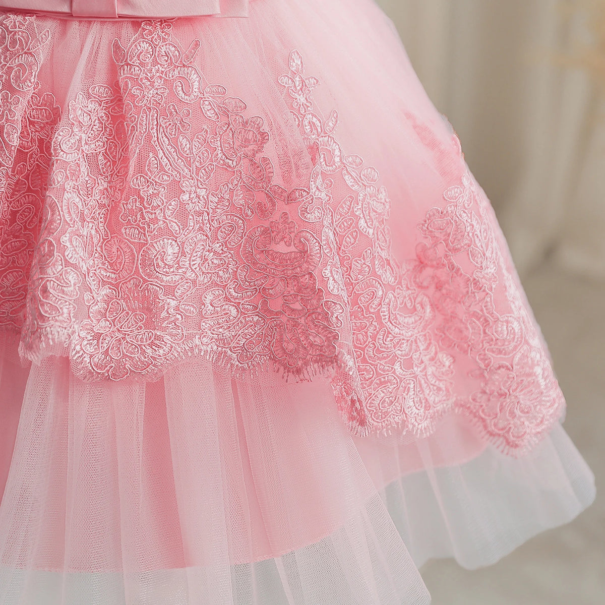 Embroidery Elegant Princess Dress for Girls Luxury Golden Lace Vintage Children Festival Party Gown Baby Formal Weddings Dresses