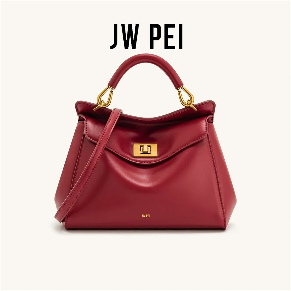 JW PEI Handbag Women's 2025 New Lucia Lock Shoulder Crossbody Bag With High-end Feel, Light Luxury And Versatile Women's Bag