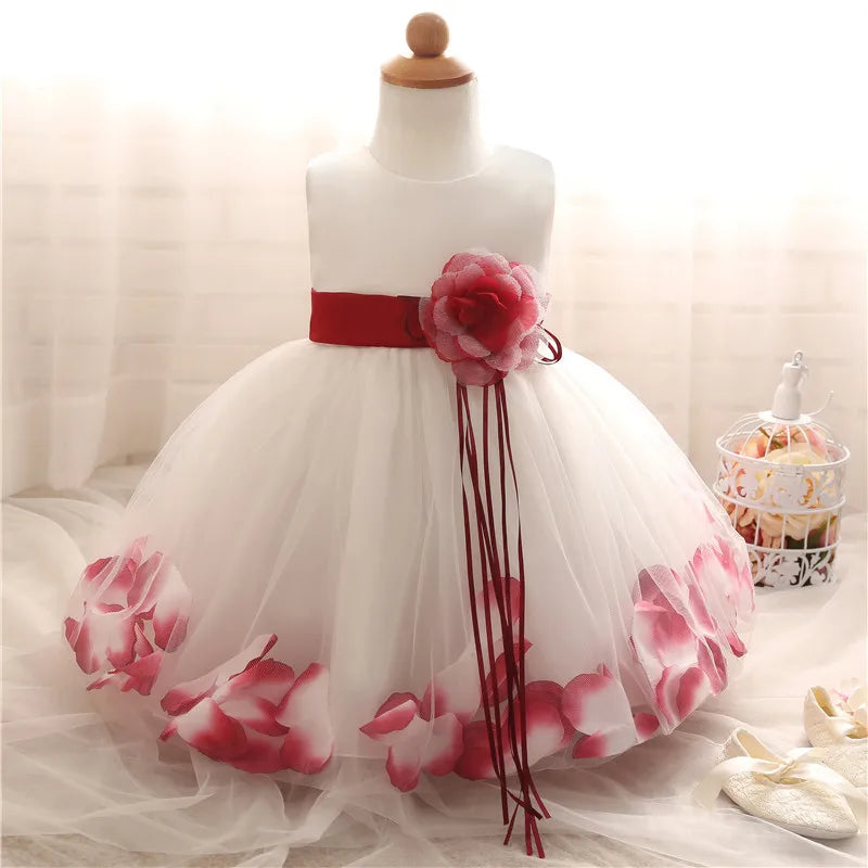 Baby Girl Dress Party Dresses for Girls 1 Year Birthday Princess Wedding Dress Lace Christening Gown Baby White Baptism Clothing
